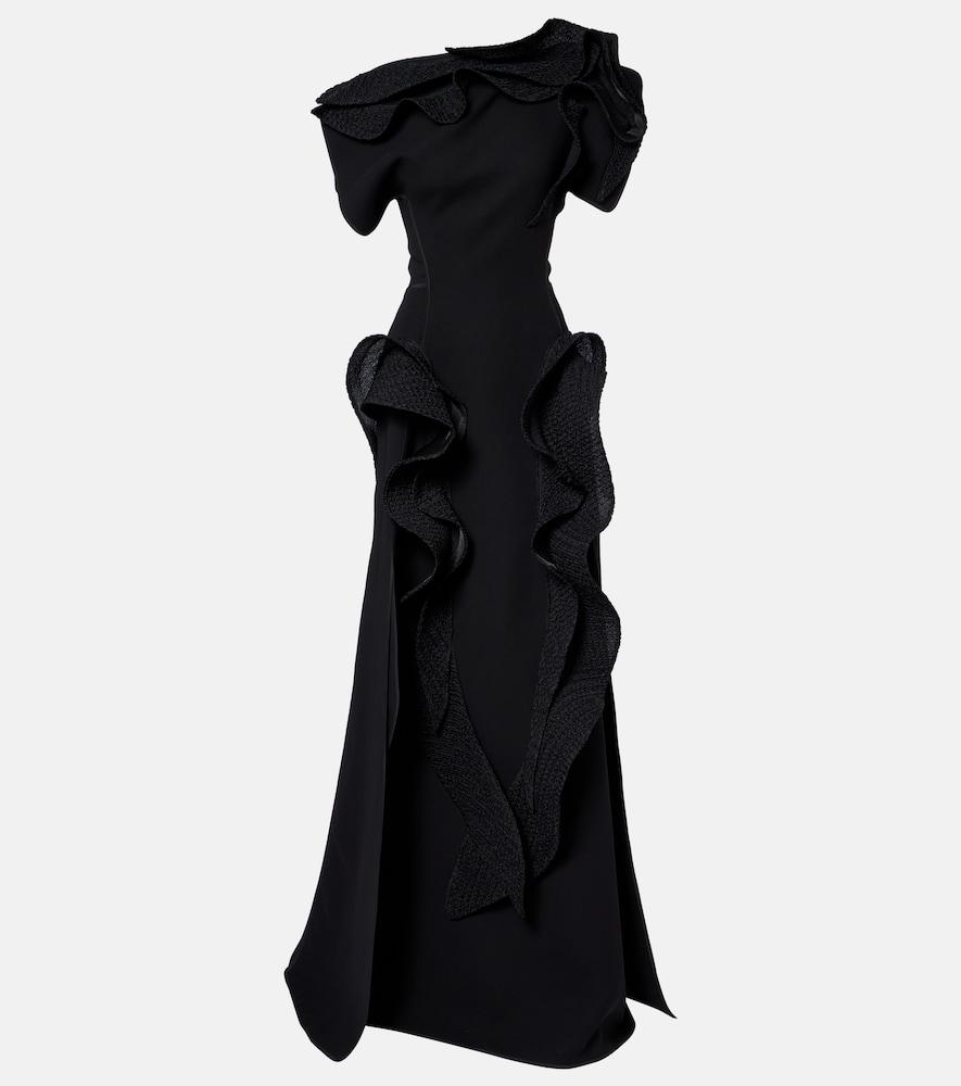 maticevski synergies asymmetric ruffled gown
