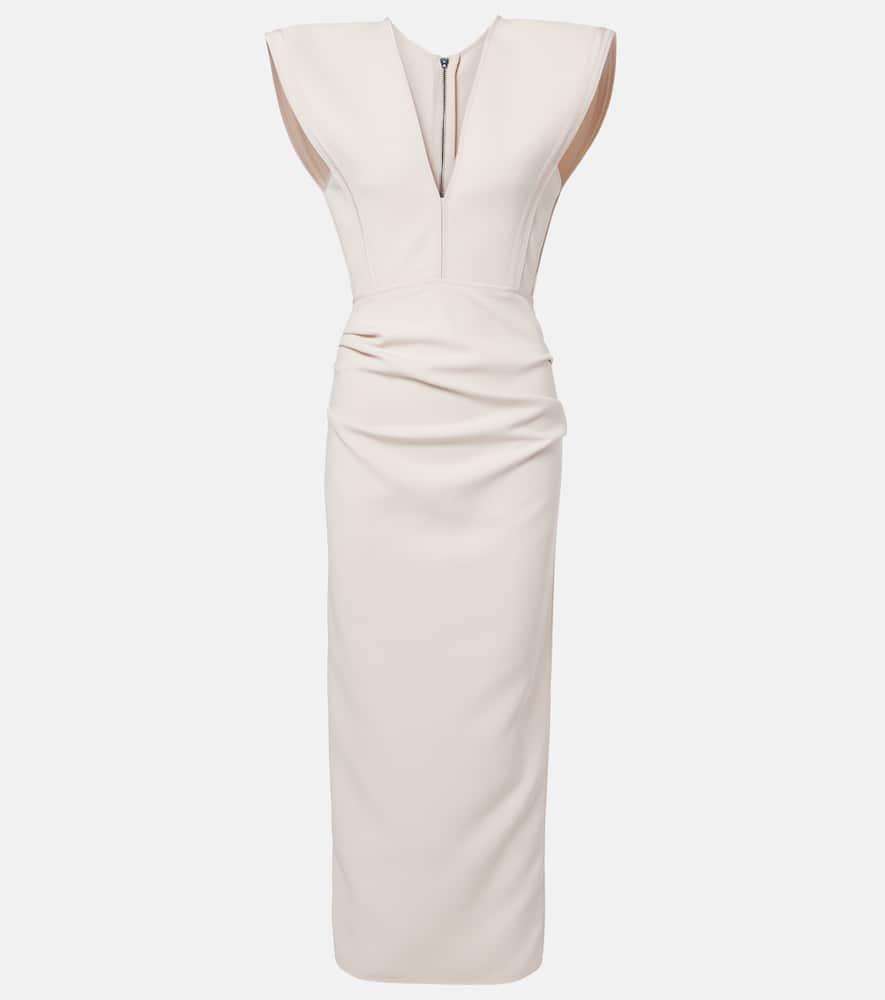maticevski wingtip draped midi dress