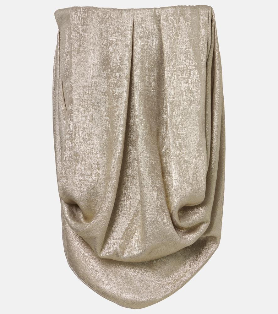 maticevski zeal draped lamé top