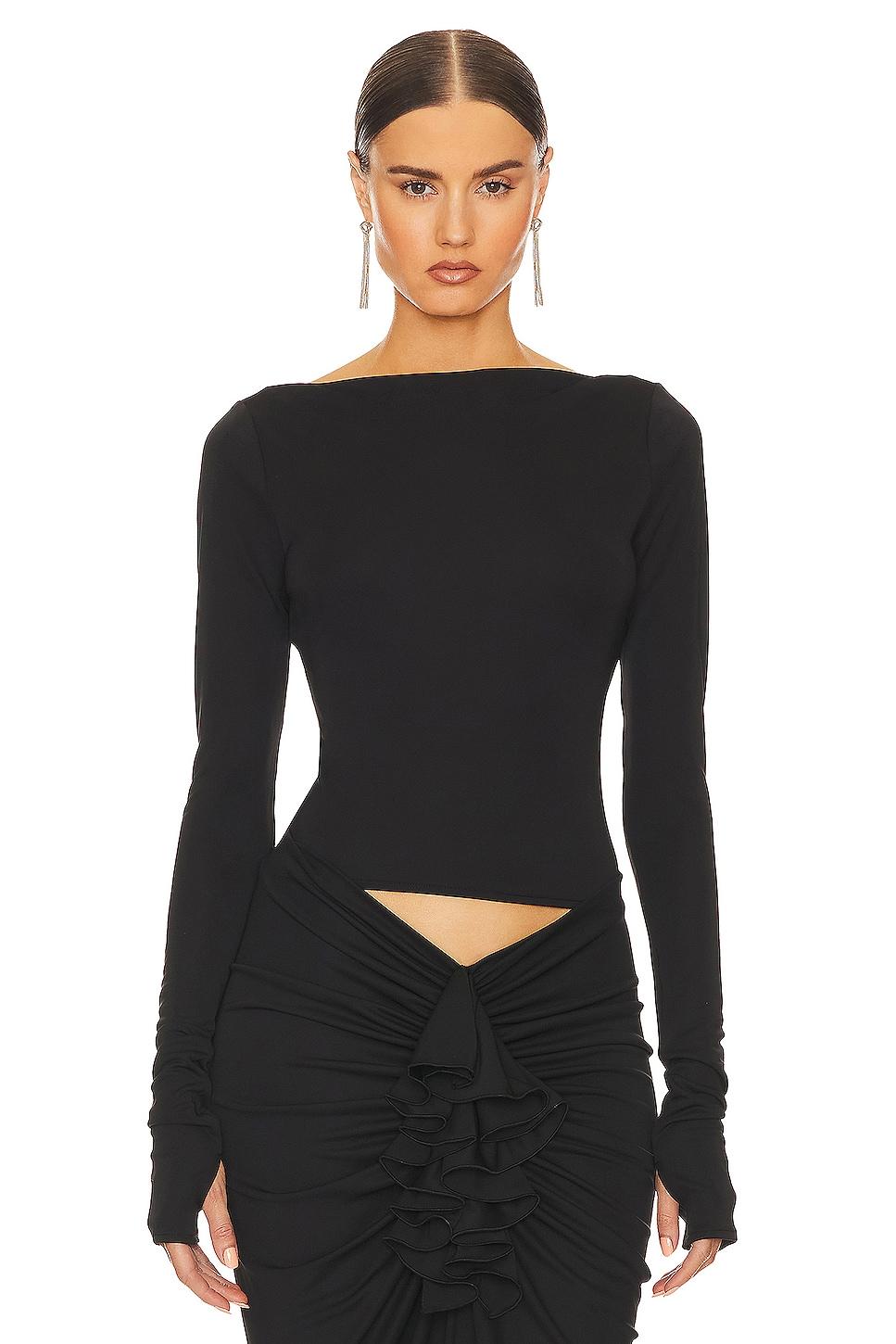 matte jersey long sleeve top