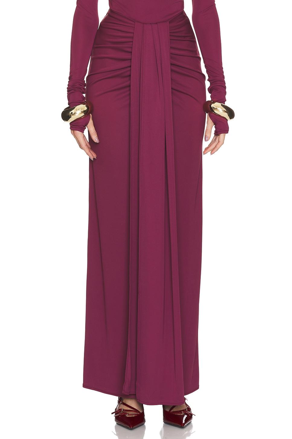 matte jersey long wrap skirt