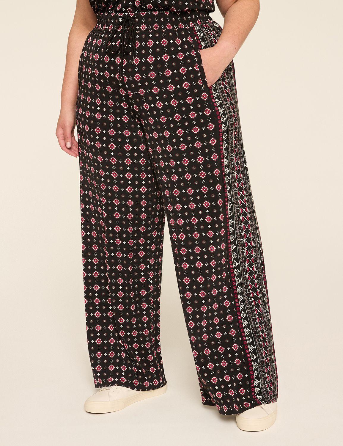 matte jersey pull-on wide leg pant