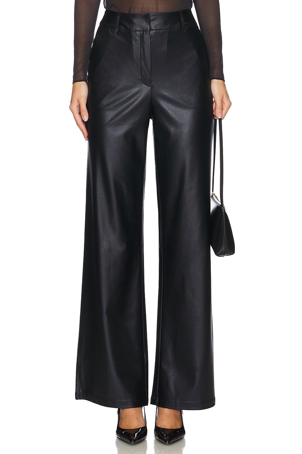 matte metallic wide leg trouser