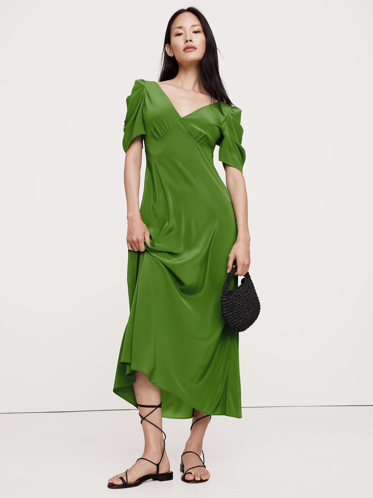 matte silk maxi dress