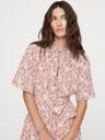 matte silk tie-front shirt dress