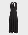 matte viscose crepe twist-back maxi dress