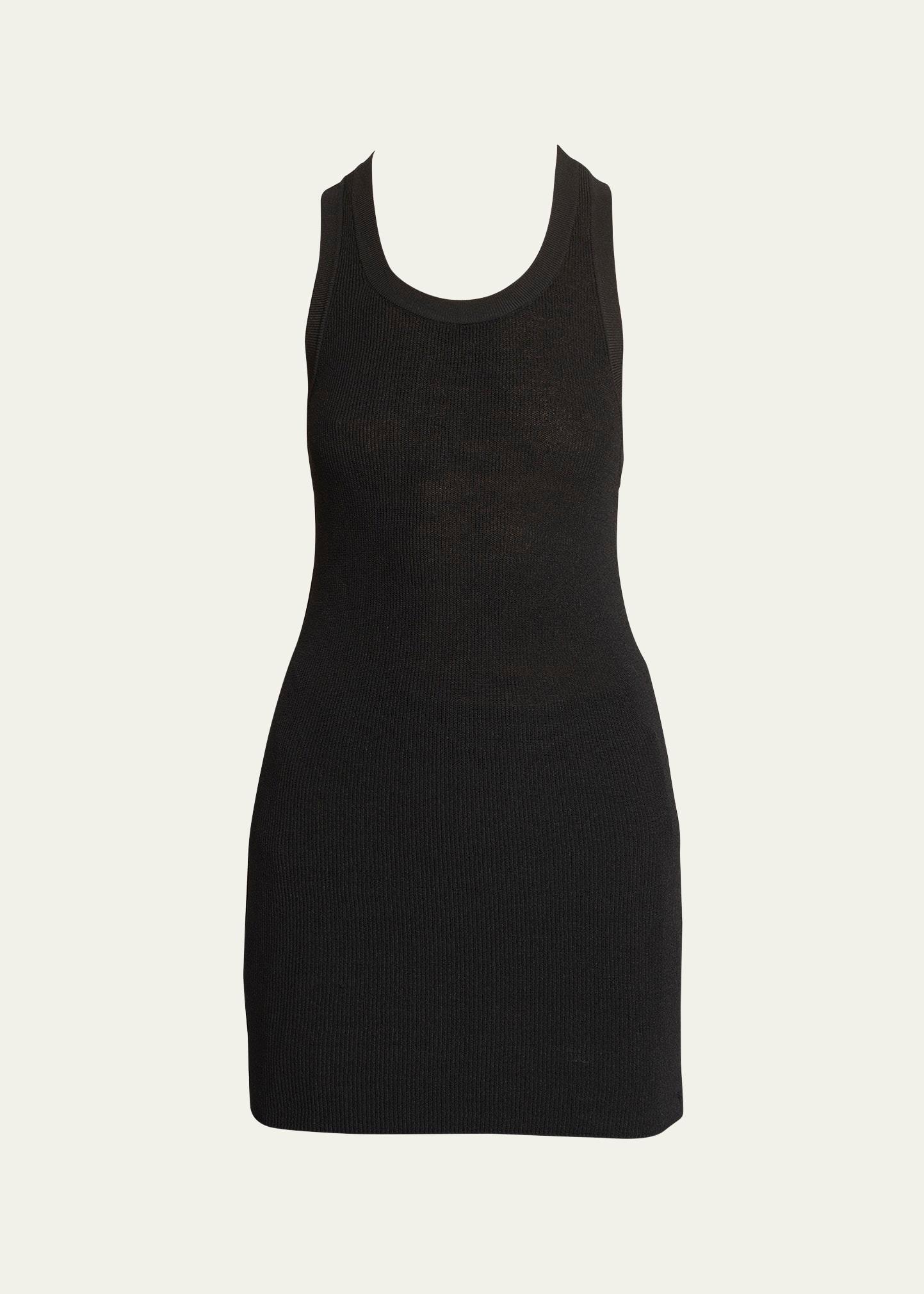 matte viscose ribbed knit tank top