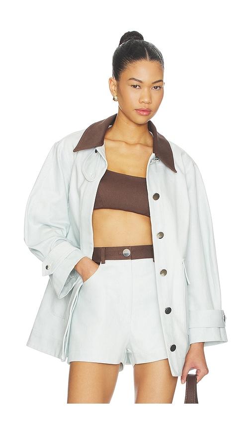 matthew bruch cargo barn jacket in brown,blue.