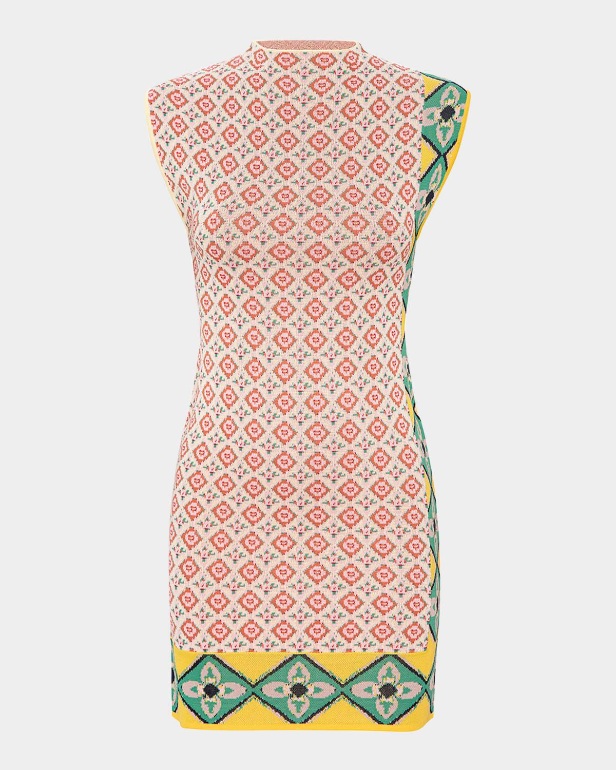 mattie mock-neck mini dress