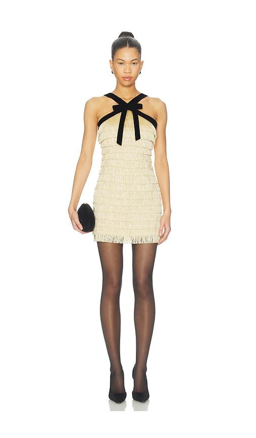 maude club autumn dress in yellow.