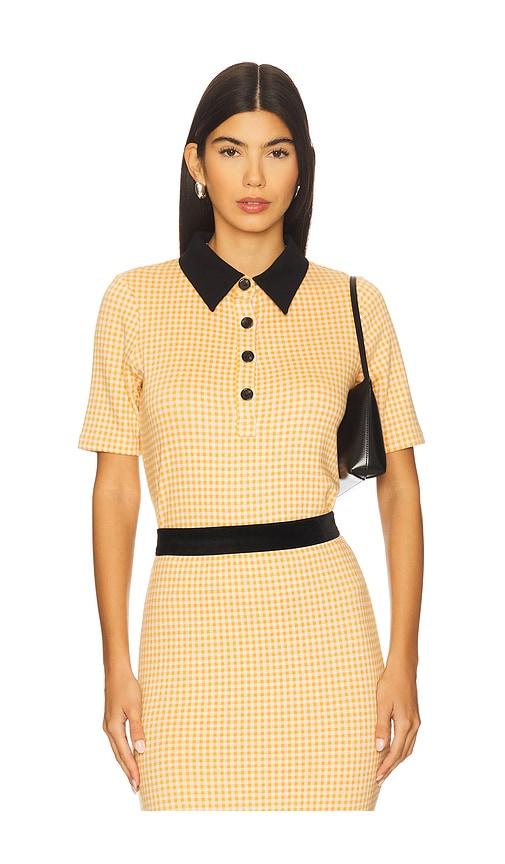 maude club charlie top in orange.