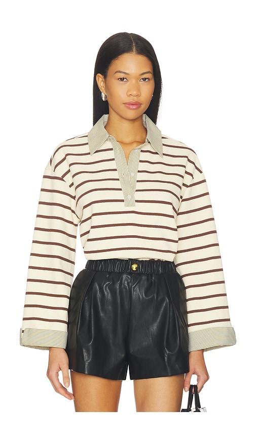 maude club gabrielle top in brown.