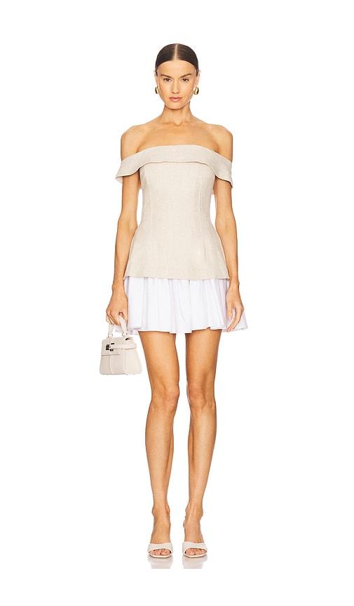 maude club grace dress in beige.