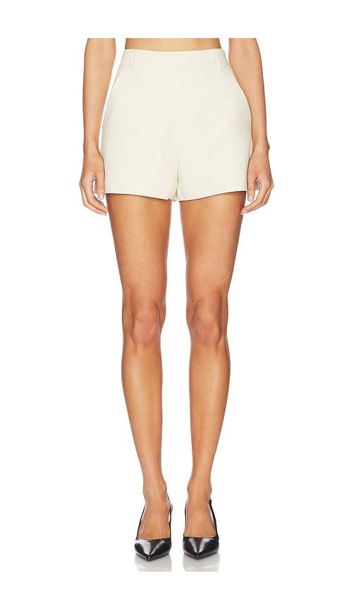 maude club harper shorts in ivory.
