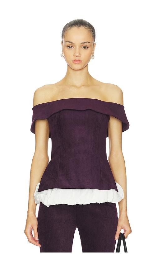 maude club ivy top in purple.