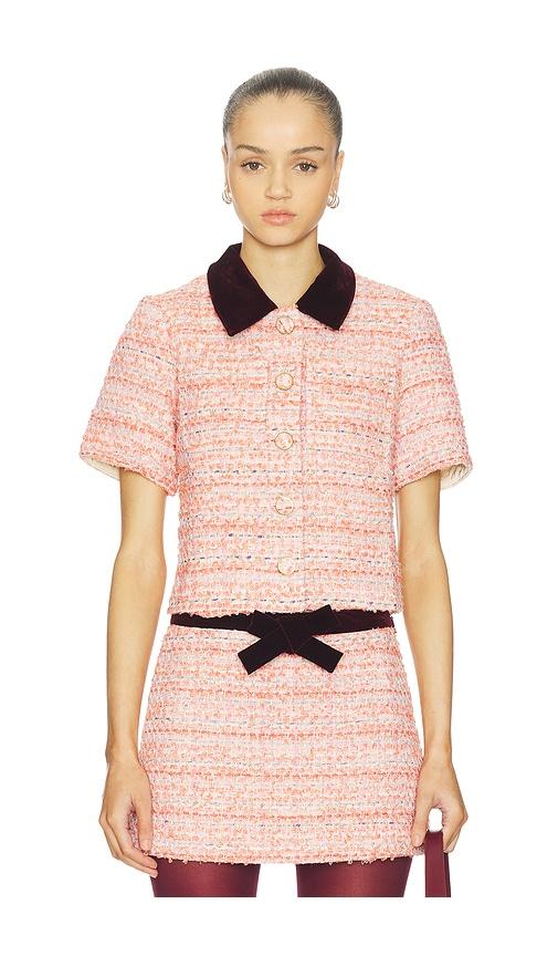 maude club leo top in pink.