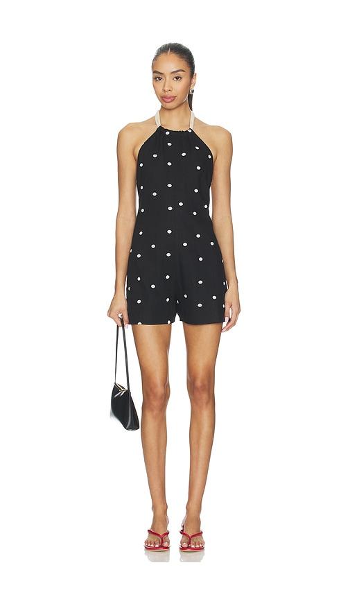 maude club nica romper in black.