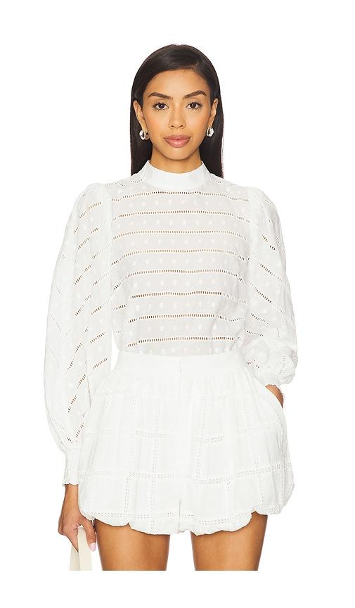 maude club paloma top in white.