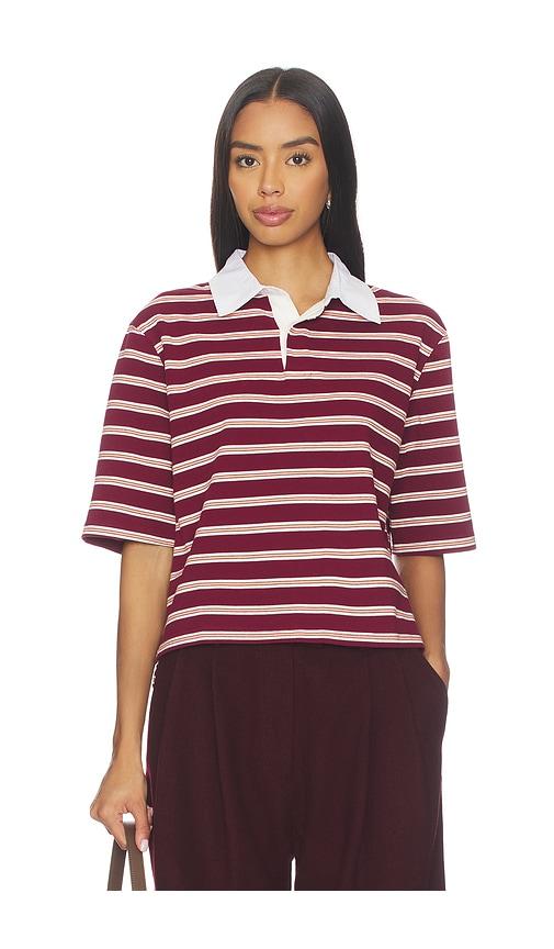 maude club x revolve frankie top in burgundy.