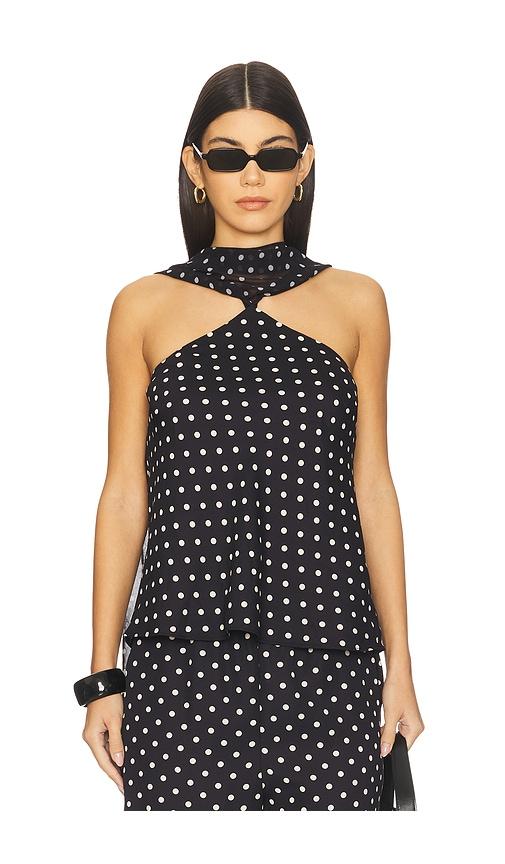 maude club x revolve hendrix top in black,white.