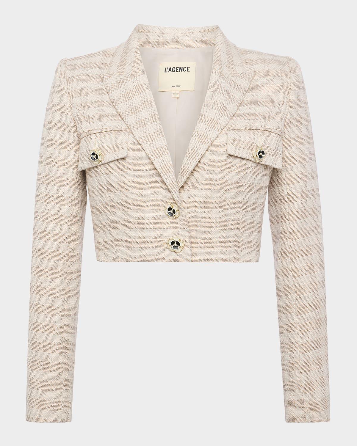 maura plaid cropped jacket