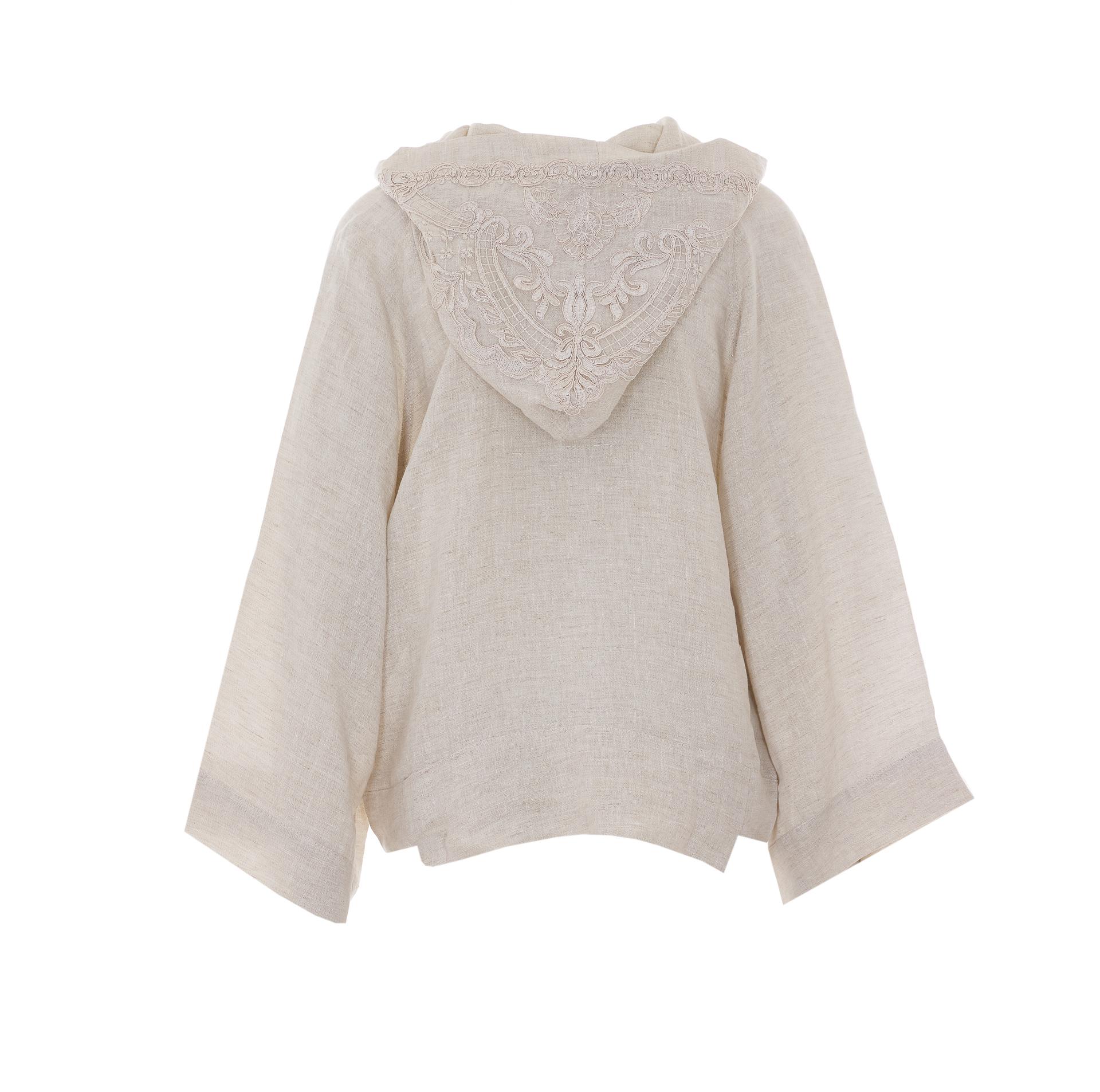 maurizio jackets beige linen - women