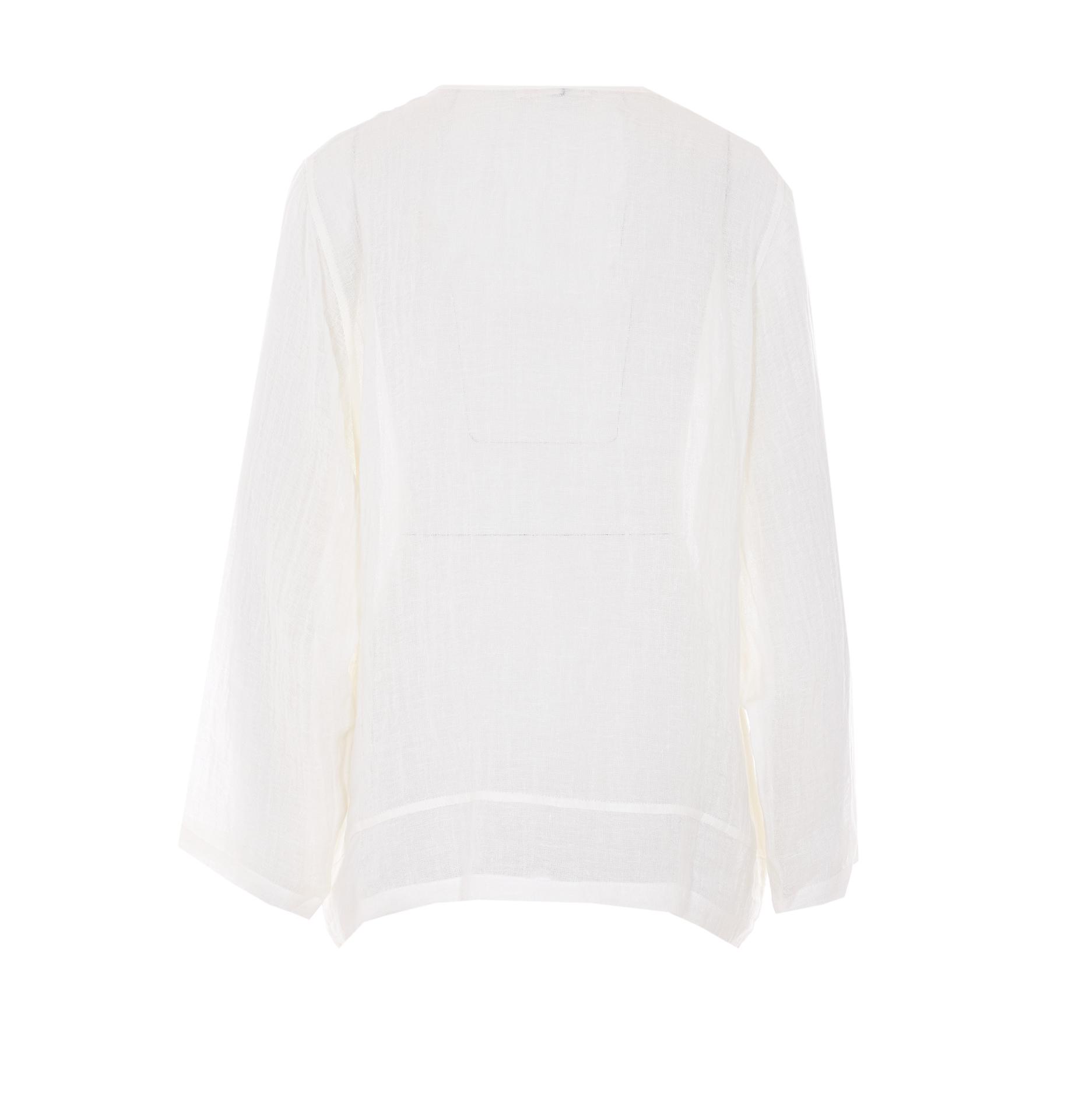 maurizio shirts white linen - women