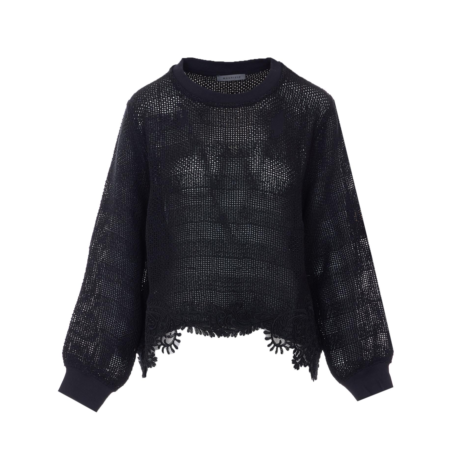 maurizio sweaters black linen - women