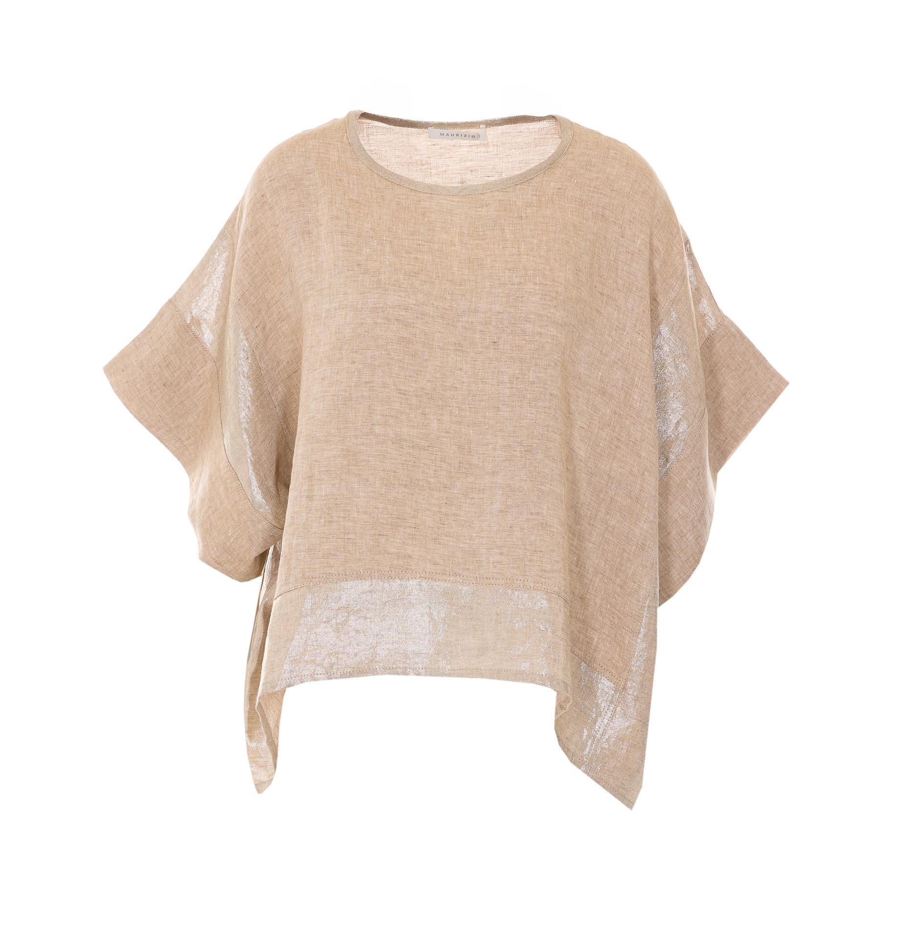 maurizio top golden linen - women