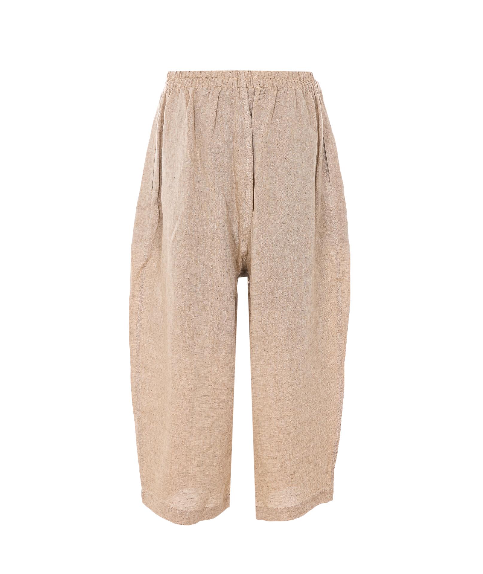 maurizio trousers beige linen - women