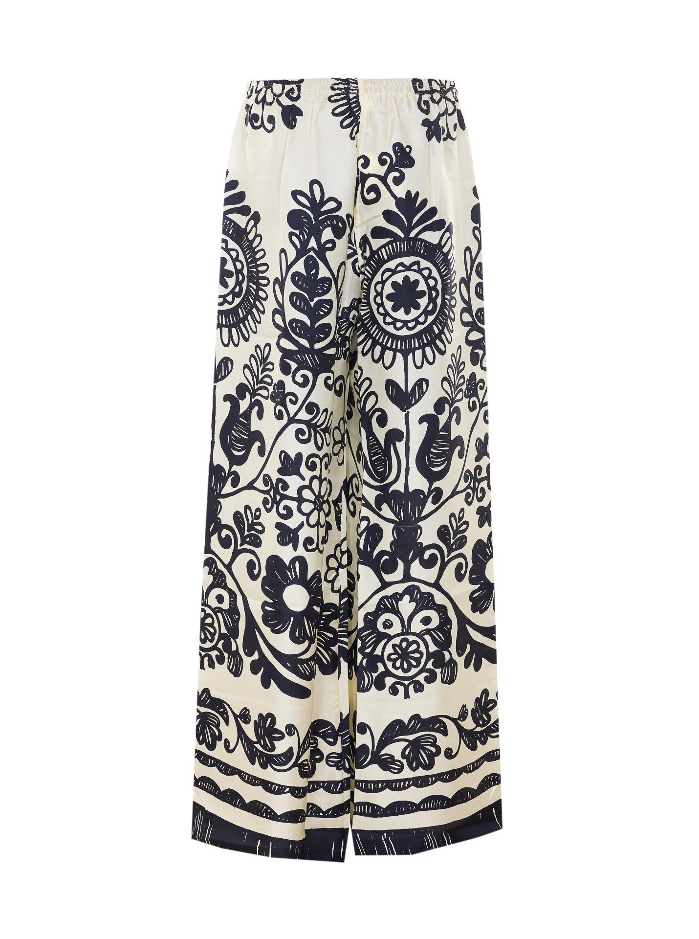maurizio trousers black silk - women