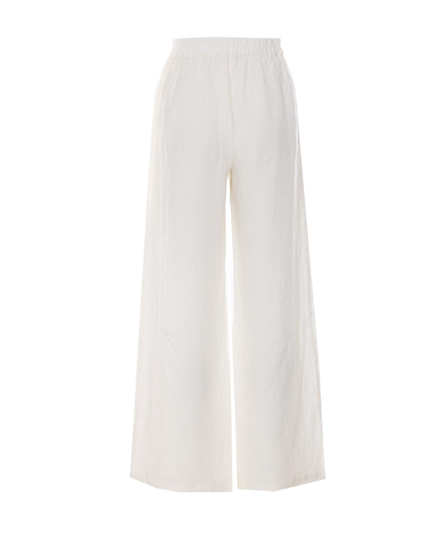 maurizio trousers white linen - women