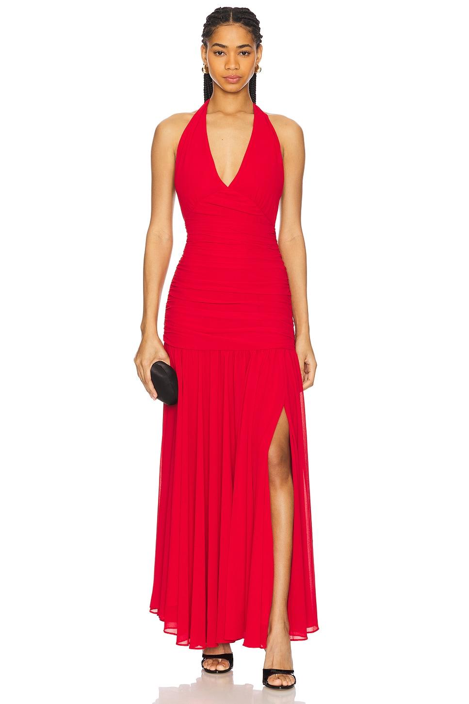 mave halter neck maxi dress
