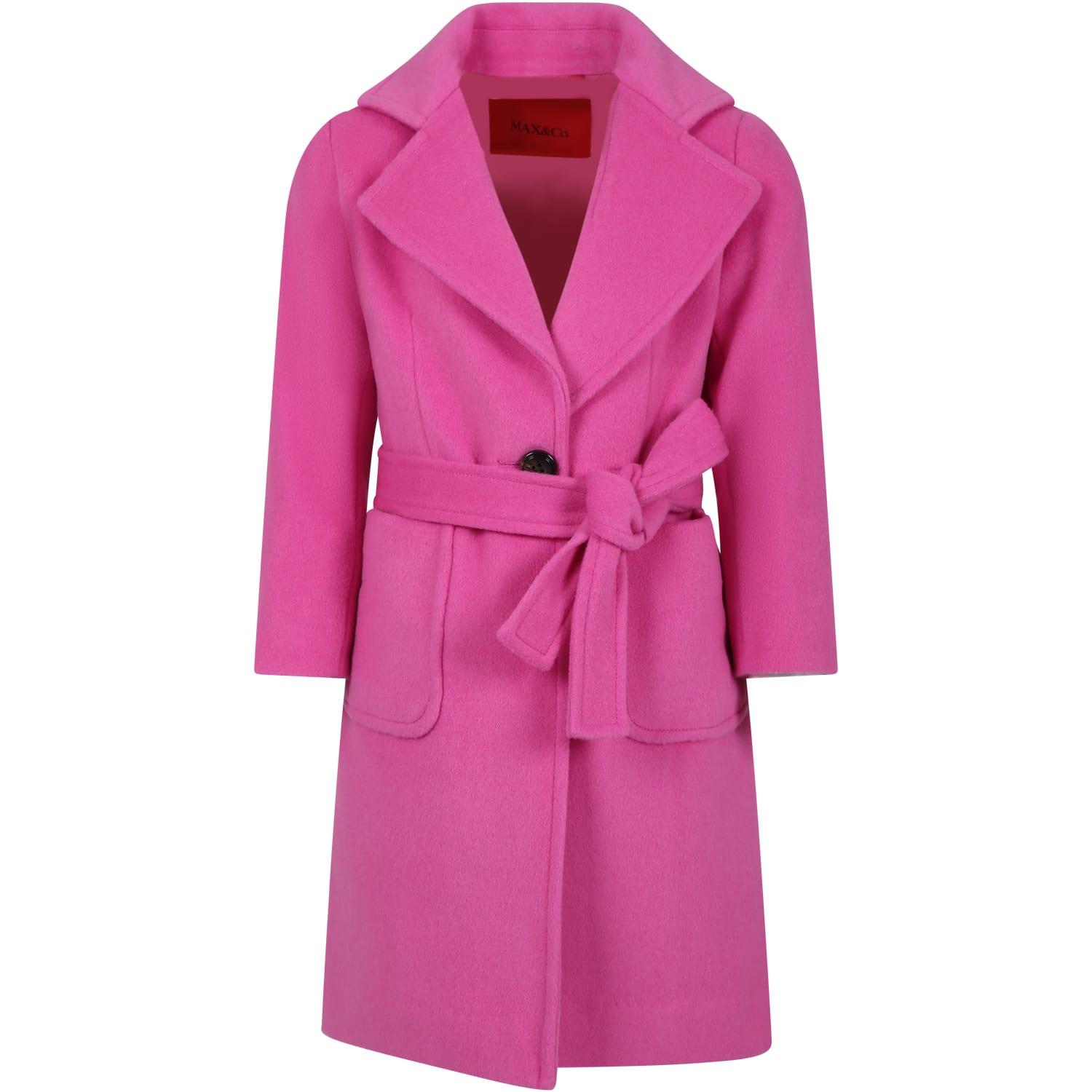 max & co. fuchsia coat for girl