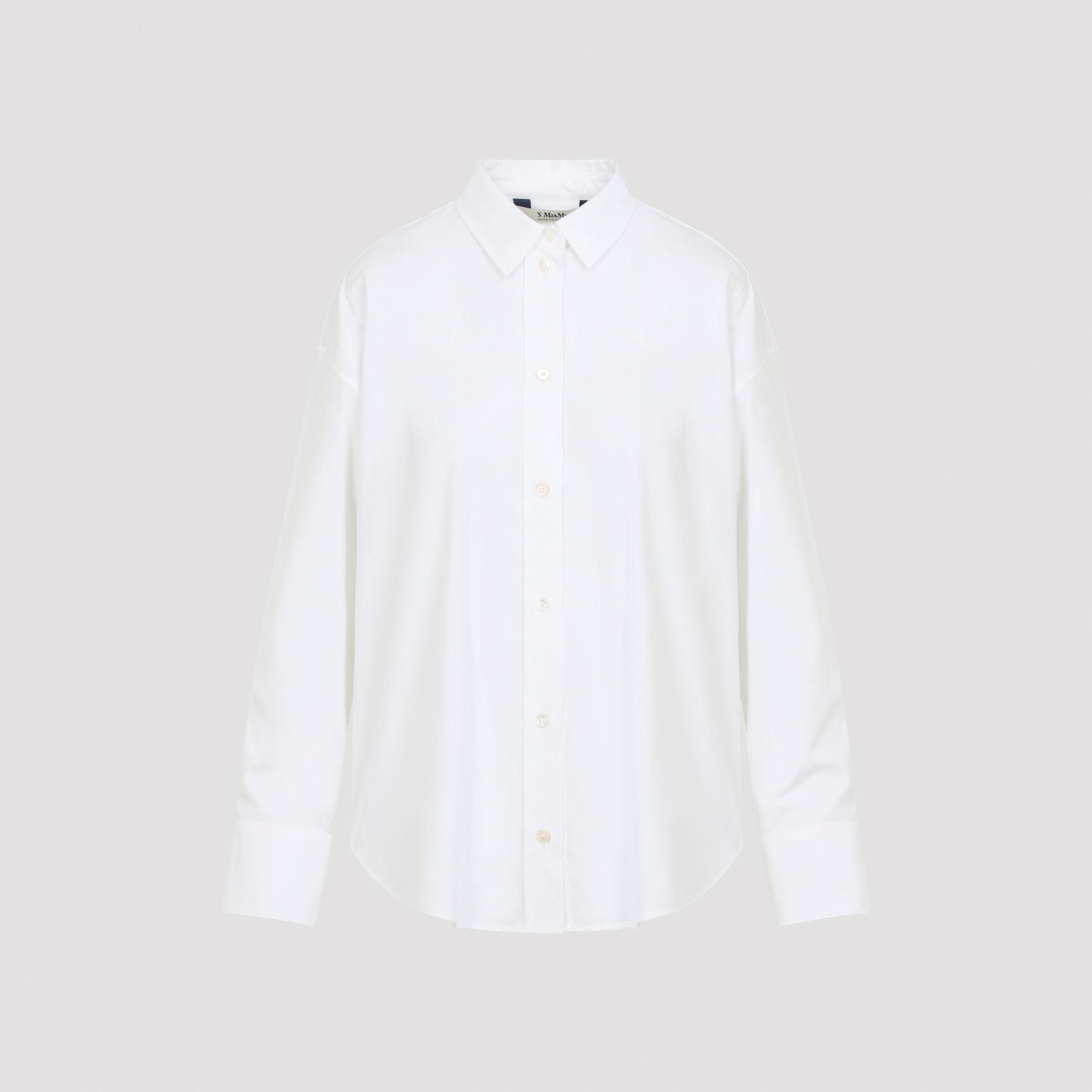 max mara`s adele shirt white cotton - women