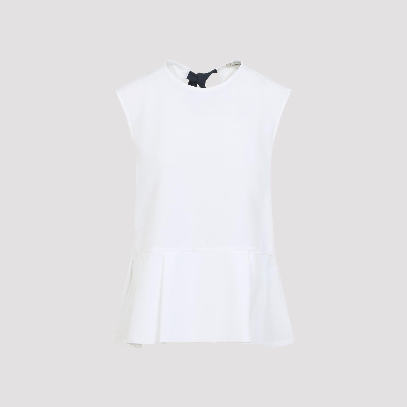 max mara`s brava top white cotton - women