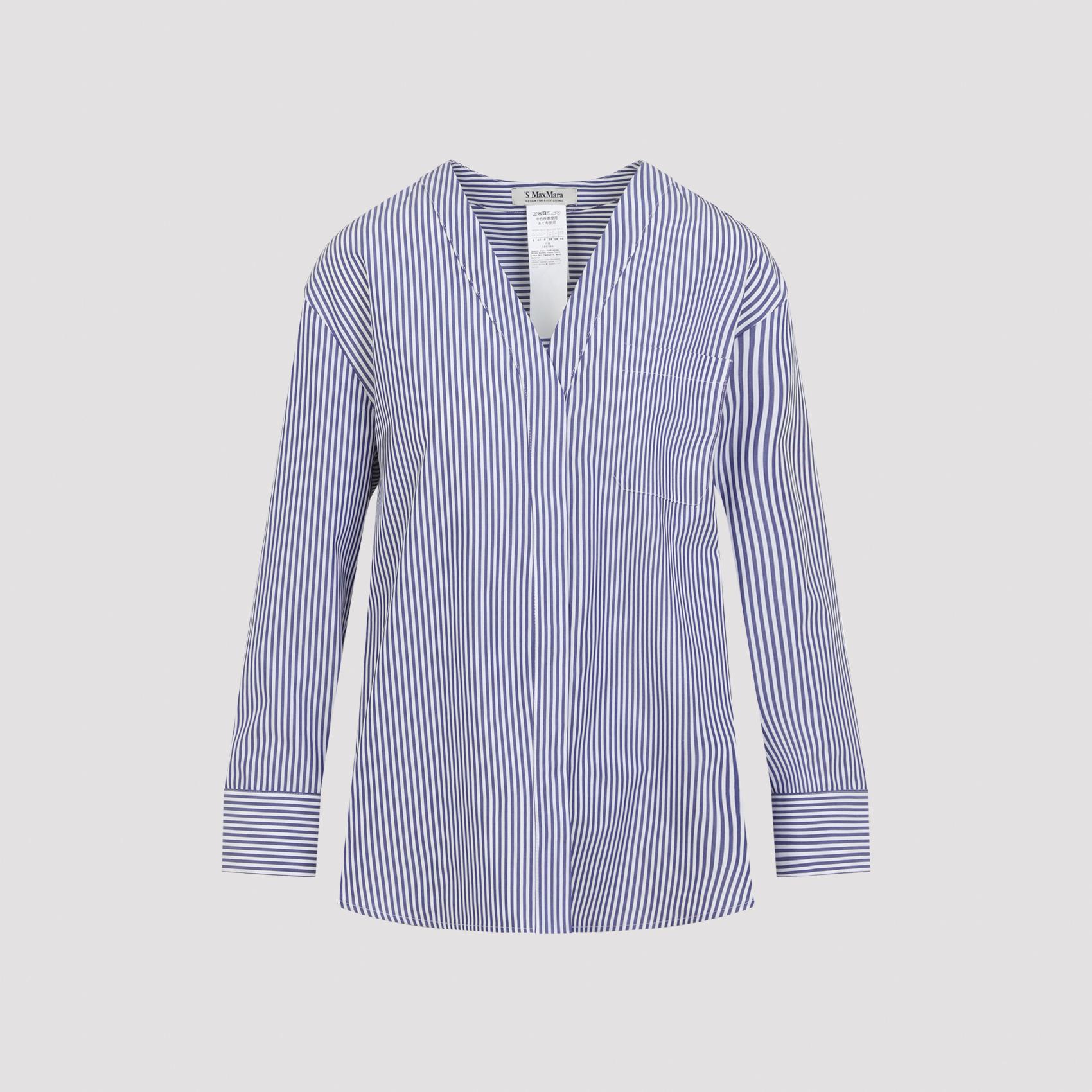 max mara`s chicca shirt blue cotton - women