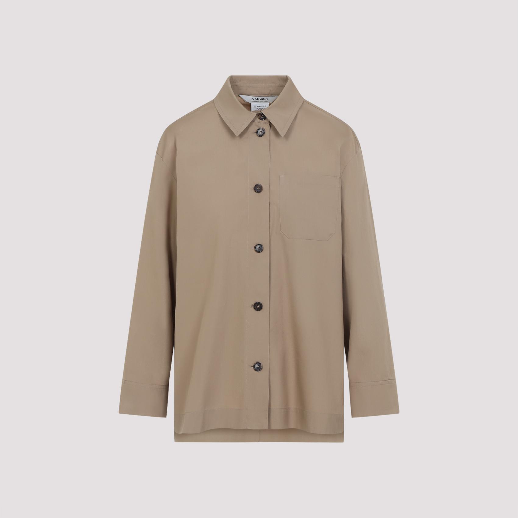 max mara`s marianne shirt nude & neutrals cotton - women