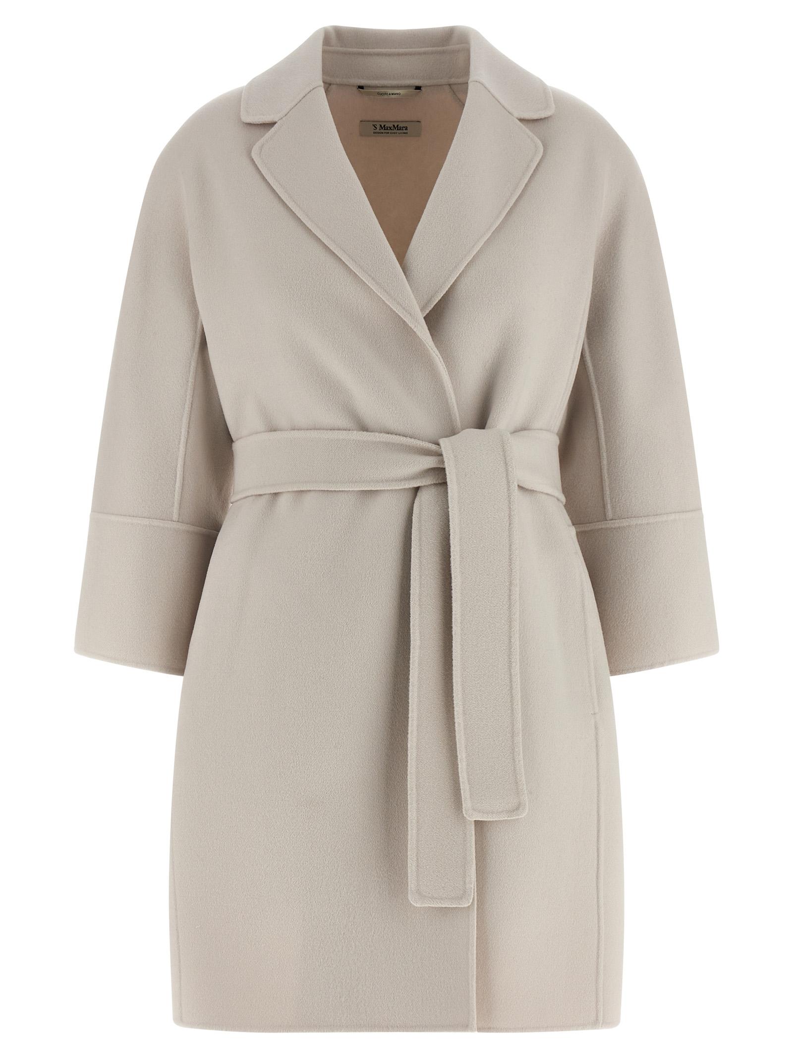 max mara 's arona coat beige virgin wool coats, trench - women