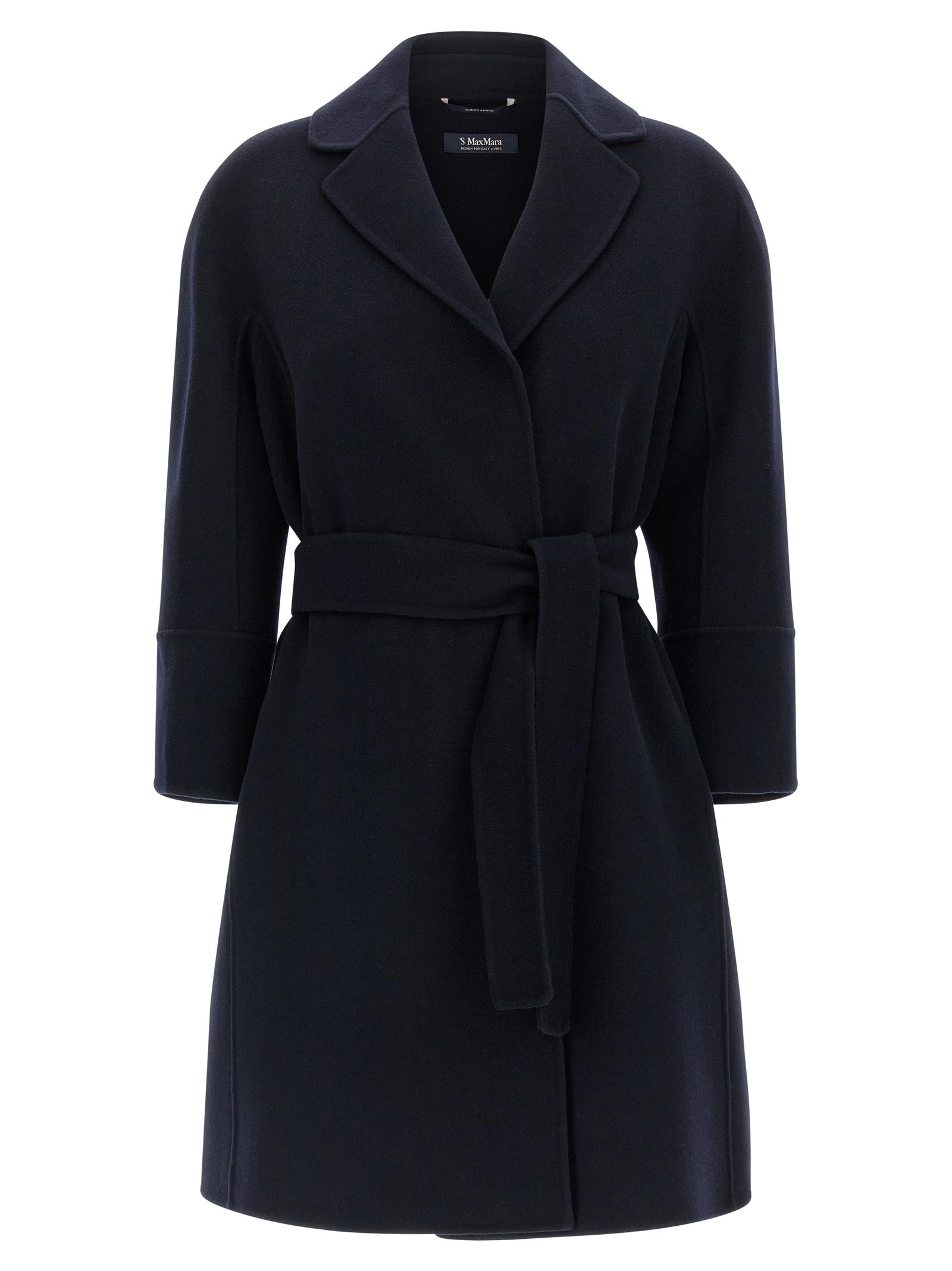 max mara 's arona coat blue virgin wool coats, trench - women