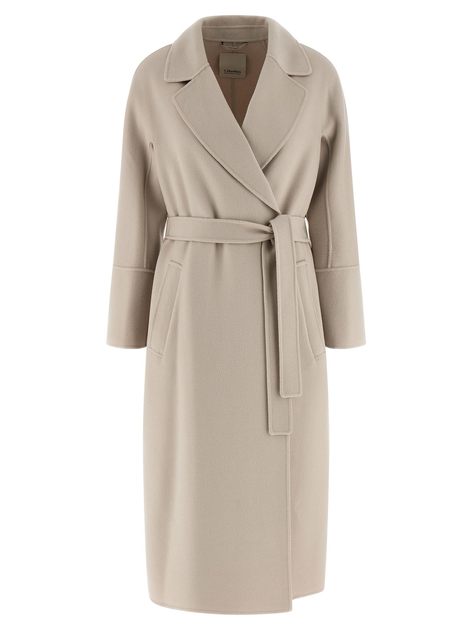max mara 's smmelisa coat beige virgin wool coats, trench - women