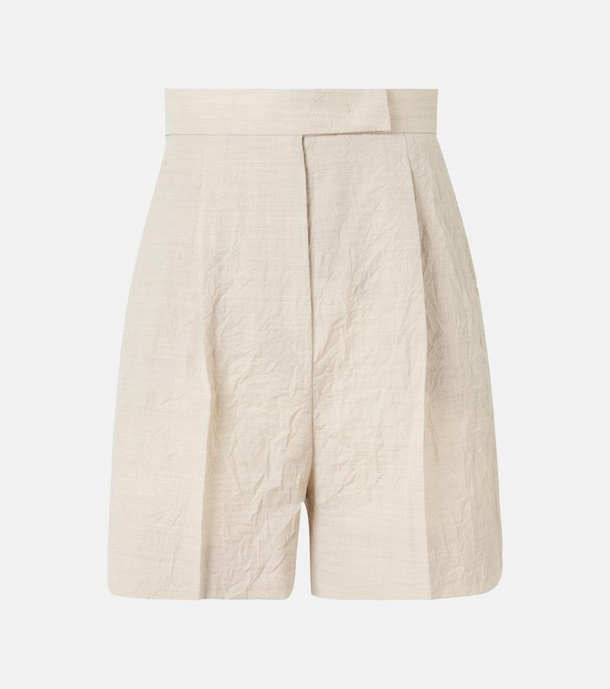 max mara abisso virgin wool canvas shorts