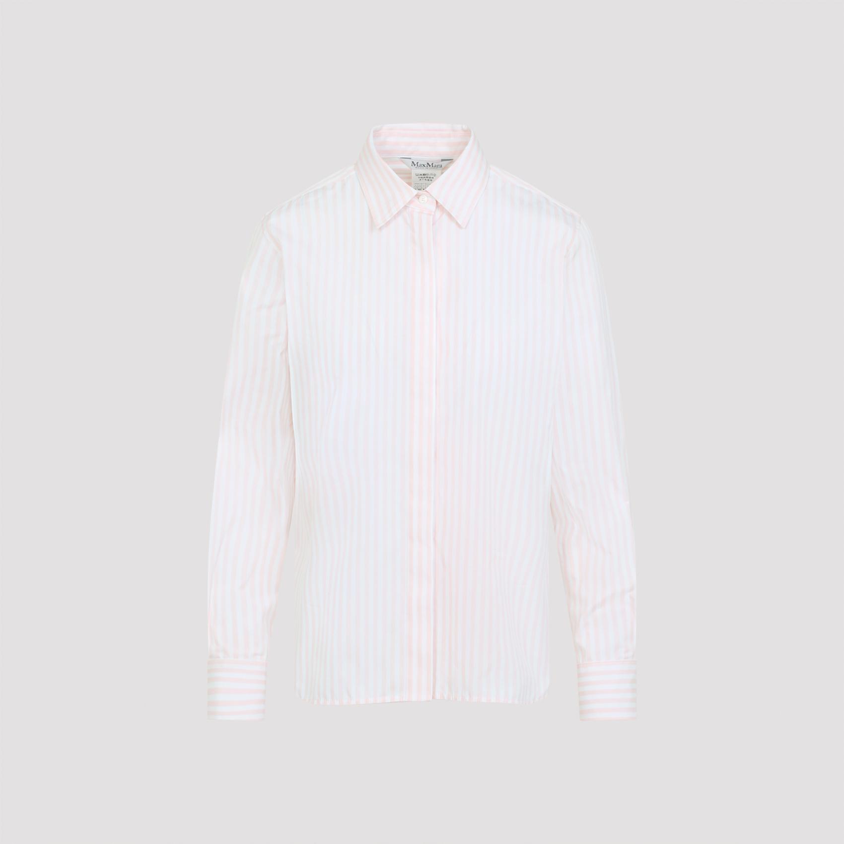 max mara accenni striped shirt pink & purple cotton - women