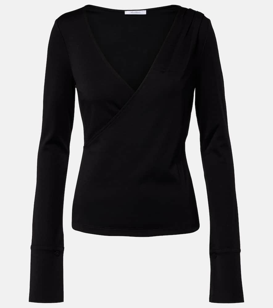 max mara adagio virgin wool wrap top