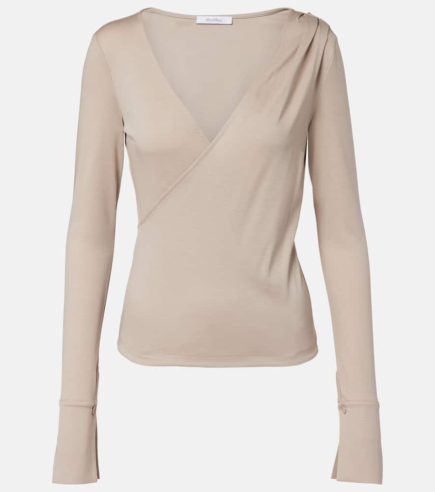 max mara adagio virgin wool wrap top