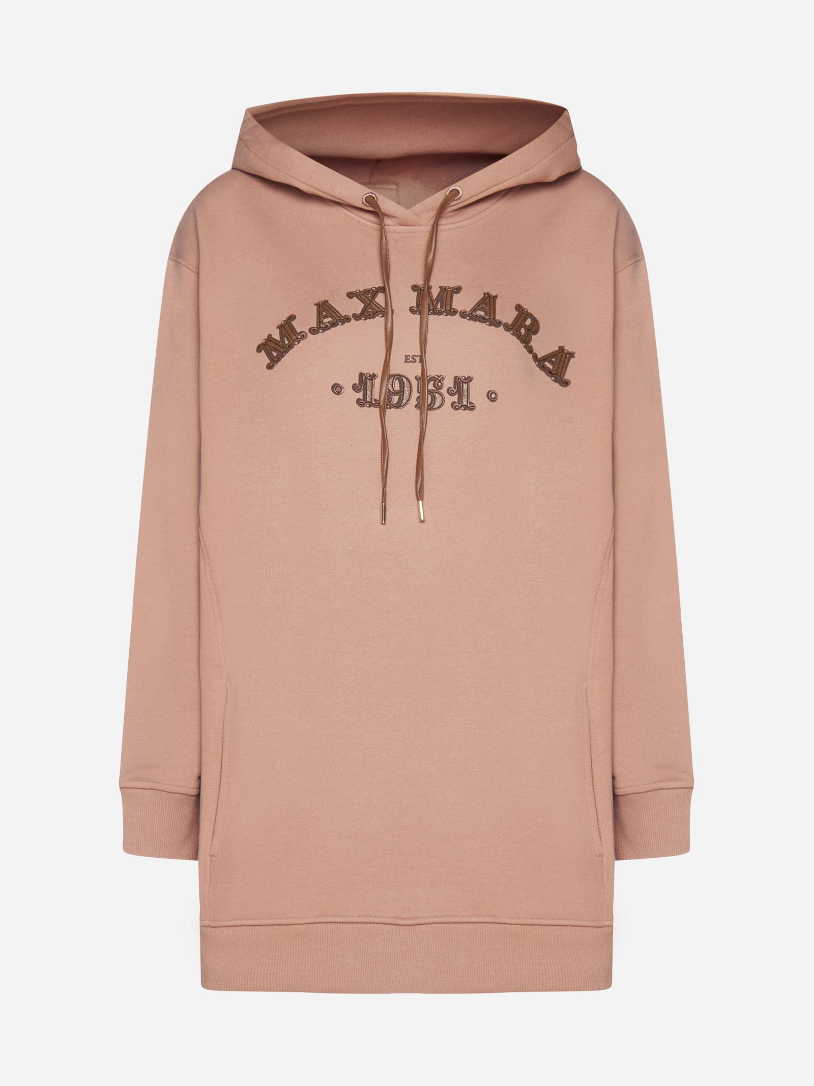 max mara adito logo cotton hoodie