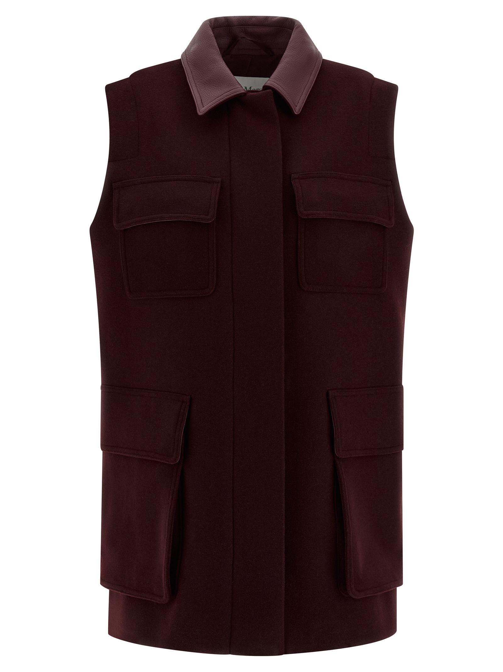 max mara aeroso1234 vest bordeaux gilet - women