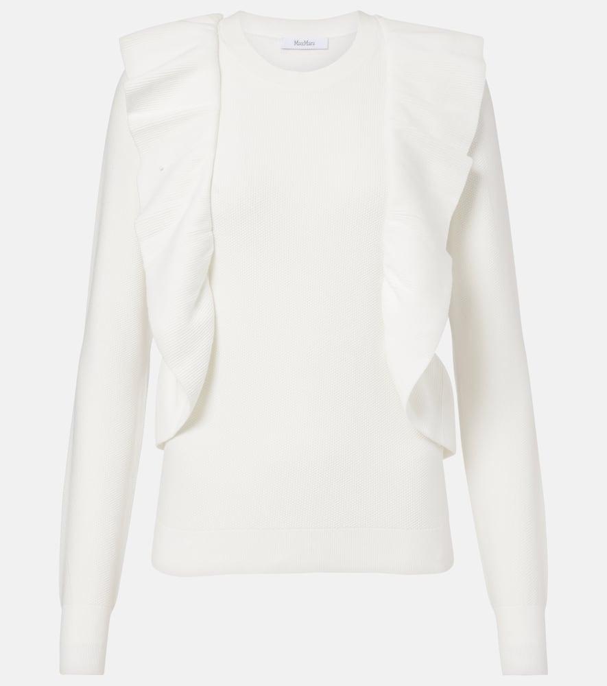 max mara agenzia knitted ruffled top