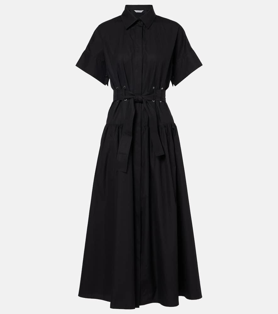 max mara agoraio pleated cotton shirt dress
