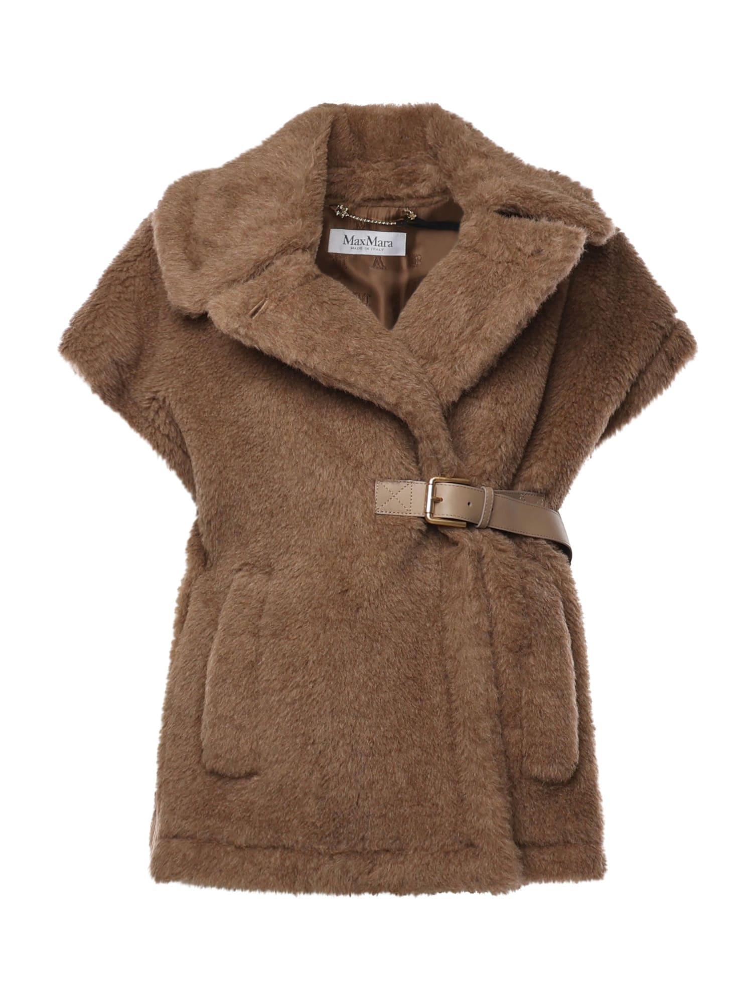 max mara alpaca and cashmere teddy cape